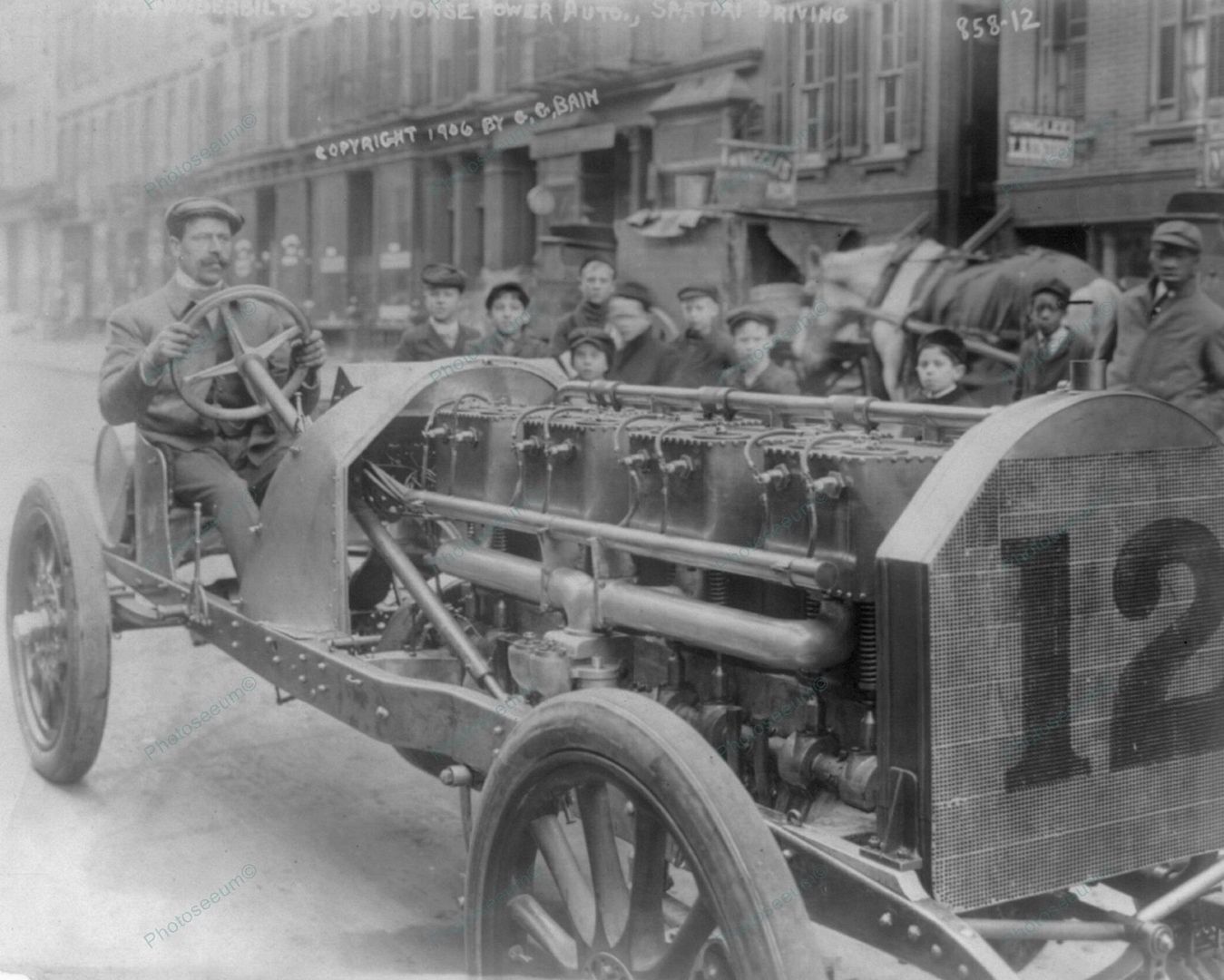 Vanderbilt Antique Auto 250 Horsepower 1906 Vintage 8x10 Reprint Of Ol